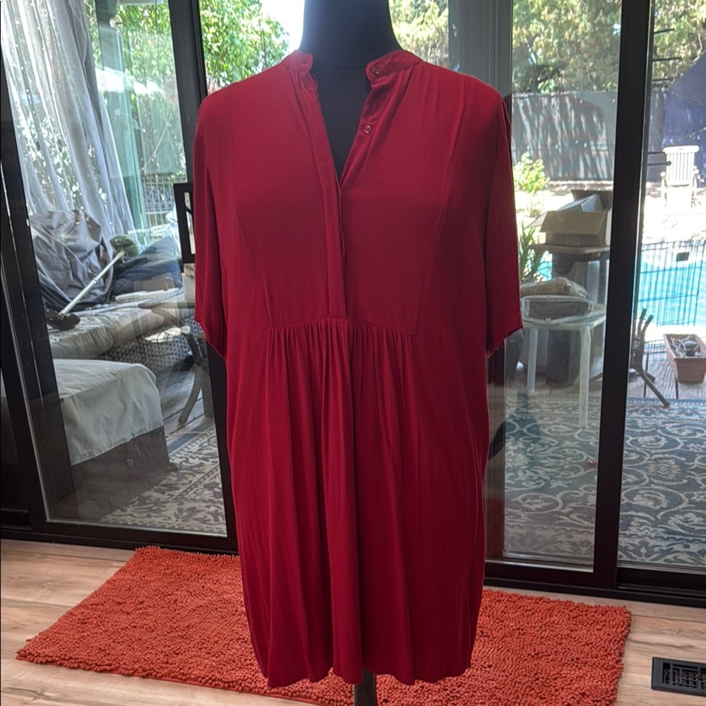 Old Navy Red Midi Dress XXL #DR0008